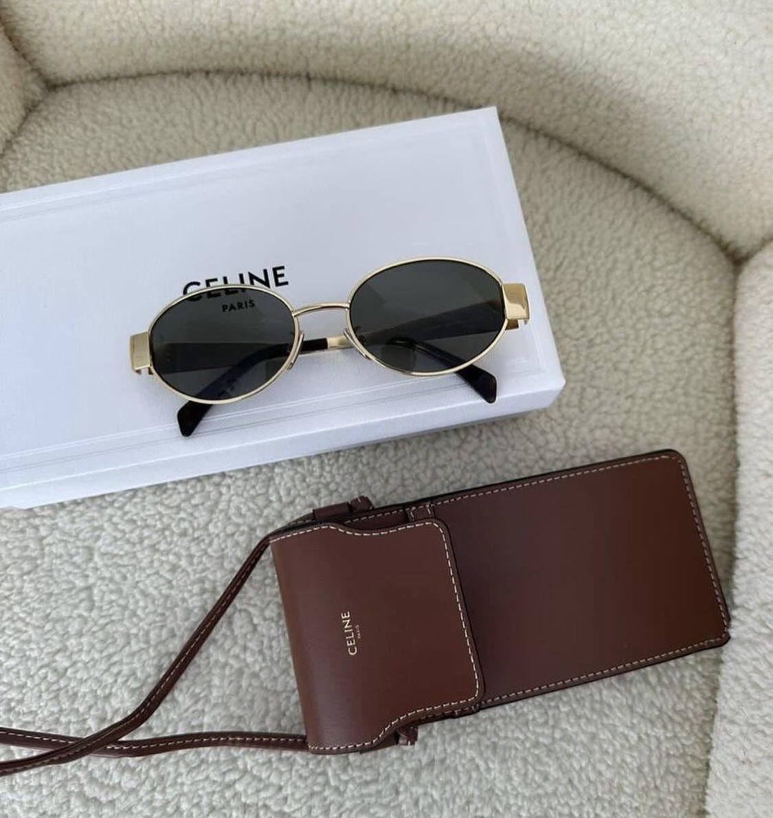 عینک سلین بیضی طلایی مشکی(مستر)